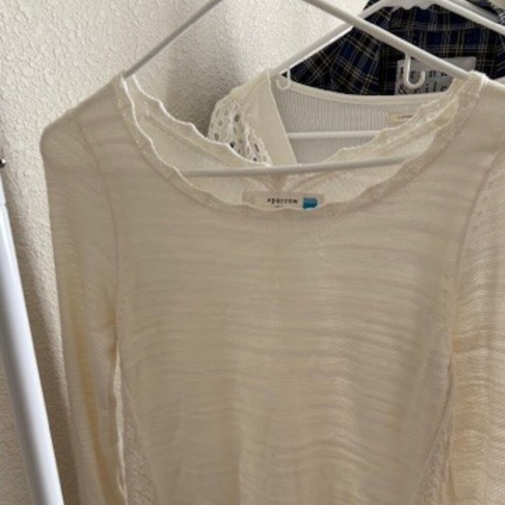 Sparrow Creme Knit Top